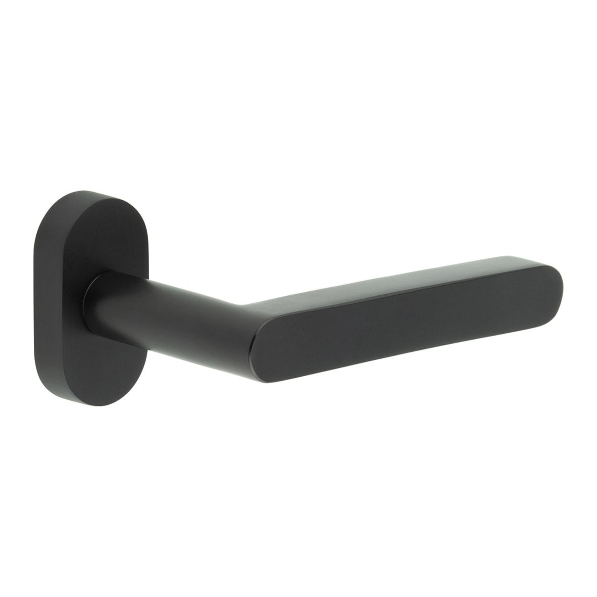 Black uPVC Multipoint Door Handles on Oval Rose - CR-101 Range