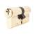 5 Pin 70mm Euro Double Cylinder - 35 + 35mm - Polished Brass - Keyed to Differ
