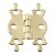 Butterfly Cabinet Hinge - 42 x 36 x 1mm - Polished Brass - Pair