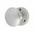 Satin Chrome Solid Brass Round Mortice Door Knob - 58mm Rose Diameter