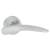 Satin Chrome Door Handles on Round Rose - Vecta Range