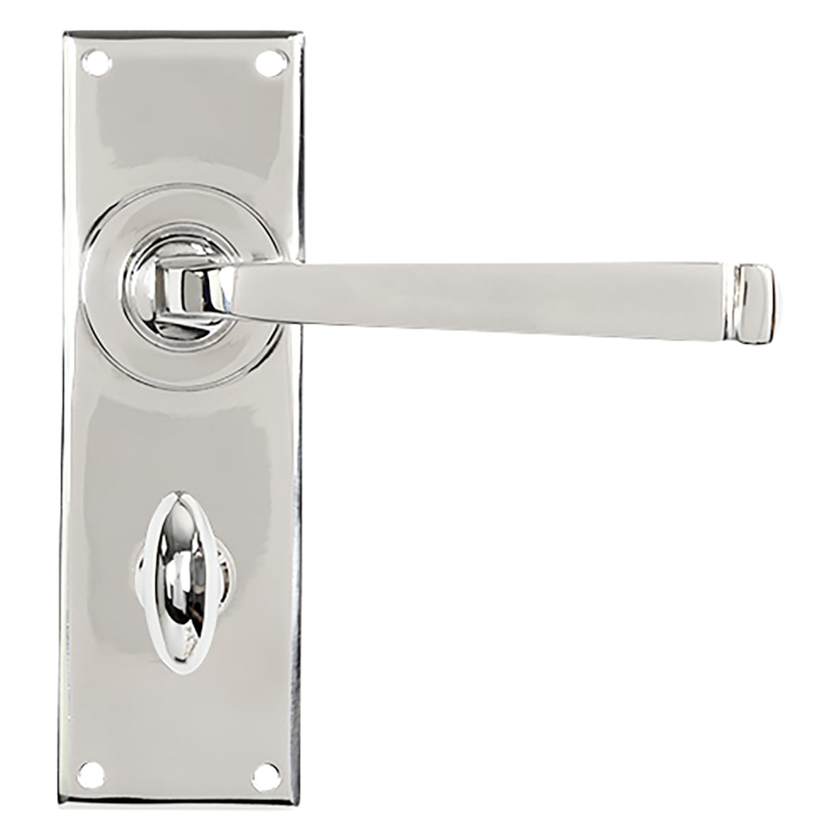 Polished Stainless Steel Bathroom Door Handles - Avon Range - 152 x 48mm