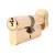 1 Star 6 Pin Kitemarked 70mm Euro Thumbturn Cylinder - 35mm Turn + 35mm - Polished Brass