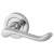 Polished Chrome Victorian Summer Scroll Door Handles on Round Rose