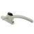 uPVC/Timber Cockspur Locking Window Handle - 21mm Nose Height - Right Hand - White