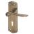 Antique Brass Keyhole Lock Door Handles - Rome Range - 170 x 50mm