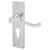 Polished Chrome Victorian Scroll Euro Lock Door Handles - 155 x 42mm