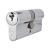 5 Pin 70mm Euro Double Cylinder - 35 + 35mm - Polished Chrome - Master Keyed