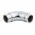 38mm Solid Brass 90° Bar Rail Elbow - Polished Chrome