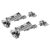 Clip-On Cabinet Hinge - 165° - Overlay - Zinc Plated - Pair
