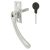 Bulb End Locking Espagnolette Casement Window Handle - Right Hand - Soft Satin Chrome