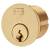 5 Pin 27mm Threaded Rim Cylinder - Polished Brass - Keyed to Differ