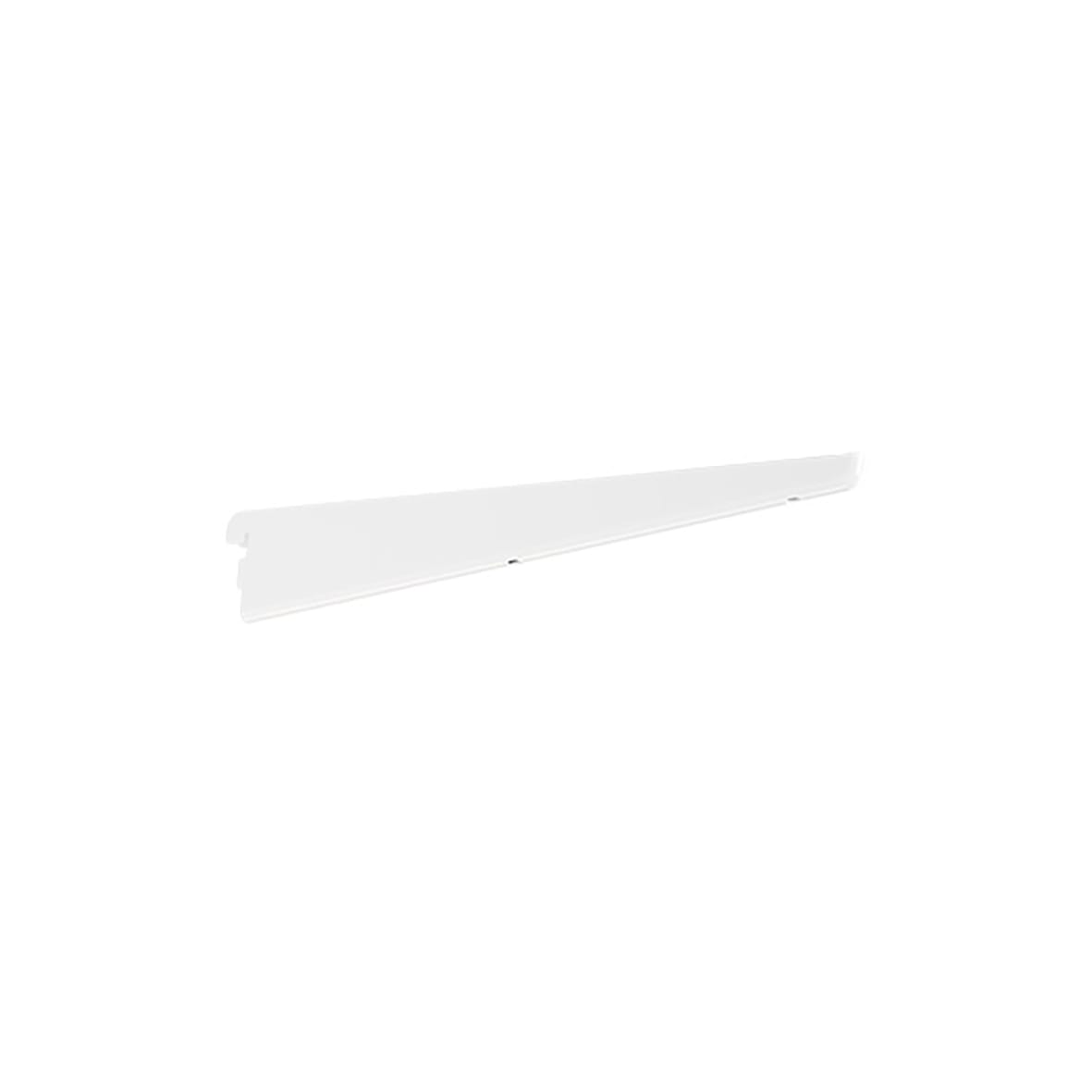 Twin Slot Shelving System - Hanging Rail Shelf Bracket - 370mm Length - White