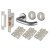 Satin Stainless Steel 19mm Return to Door 3 Lever Sashlock Door Handles on Rose Pack
