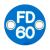 Fire Door Sign - Drilled - 25mm Diameter - Rigid Plastic - Blue