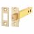 8mm Bolt Through Tubular Bathroom Deadbolt - 127mm Case - 108mm Backset - Square - PVD Brass
