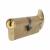 1 Star 6 Pin Kitemarked 100mm Euro Thumbturn Cylinder - 50mm Turn + 50mm - Polished Brass