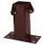Fence Post Flush Fit Bolt Down Shoe - Twin Bolt - 50 x 50mm - Brown Powder Coated