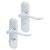 Polished Chrome Scroll Bathroom Door Handles - Turin Range - 170 x 46mm