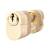 6 Pin Scandinavian Oval Cylinder - Internal and External - Anti Drill - Polished Brass