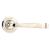 Polished Nickel Door Handles on Round Art Deco Rose - Avon Range