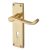 Polished Brass Budget Scroll Keyhole Lock Door Handles - Mia Range - 153 x 42mm