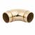 38mm Solid Brass 90° Bar Rail Elbow - Polished