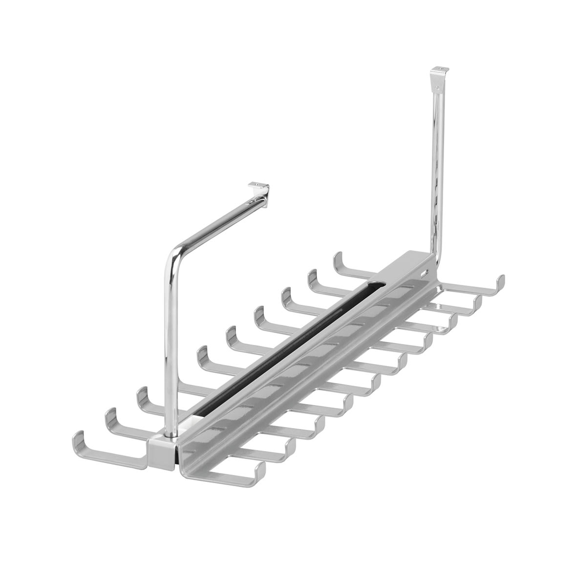 Top Track System - Click In Gliding Tie and Belt Rack - 125 x 145mm - Silver