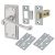 Polished Chrome Budget Rope Edge Scroll Latch Door Handles Pack - Short Plate