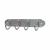 Marcus Solid Brass Coat Rack - 223 x 64 x 40mm - 4 Hooks - Satin Chrome