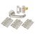 Polished Stainless Steel 19mm Return to Door Latch Door Handles on Rose Pack