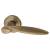 Antique Brass Door Handles on Round Rose - Lancaster Range