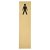 Finger Plate - Mens Toilet Door Sign - 300 x 75mm - Polished Brass