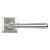 Satin Stainless Steel Door Handles on Square Rose - Newbury Range