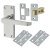Polished Chrome Budget Straight Latch Door Handles Pack - Short Plate
