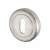 Escutcheon - 50mm Diameter - Keyhole - Satin Chrome