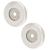 Satin Stainless Steel Rose Set for 25mm Door Pull Handless - 52 x 6mm