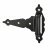 Heavy Duty Self Closing Gate Hinge - 200 x 200mm - Black - Pair