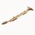 Cast Reeded Casement Window Stay - 10"/250mm Length - Polished Brass