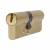 1 Star 6 Pin Kitemarked 80mm Euro Double Cylinder - 35 + 45mm - Polished Brass - Keyed to Differ