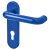 Cobalt Blue Nylon Steel Core Euro Lock Door Handles - 72mm c/c - Paris Range