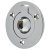 Round Flush Ring Cabinet Pull Handle - 38mm Diameter - Polished Chrome