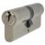 5 Pin 80mm Euro Double Cylinder - 40 + 40mm - Polished Nickel - Keyed to Differ