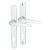 White uPVC Multipoint Door Handles - Long Plate - 92mm c/c - Sparta Range