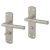 Satin Stainless Steel Mitred Bathroom Door Handles - 172 x 44mm