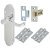 Polished Chrome Victorian Summer Scroll Latch Door Handles Pack