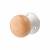Oak Knob & Satin Chrome Rose Mortice Door Knob - 70mm Rose Diameter - Delamain Range