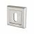 Square Escutcheon - 52 x 52mm - Keyhole - Satin Chrome