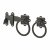 Heavy Duty Ring Gate Latch - 150mm Throw - Black Galvanised