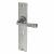Pewter Keyhole Lock Door Handles - Long Plate - York Range - 241 x 48mm
